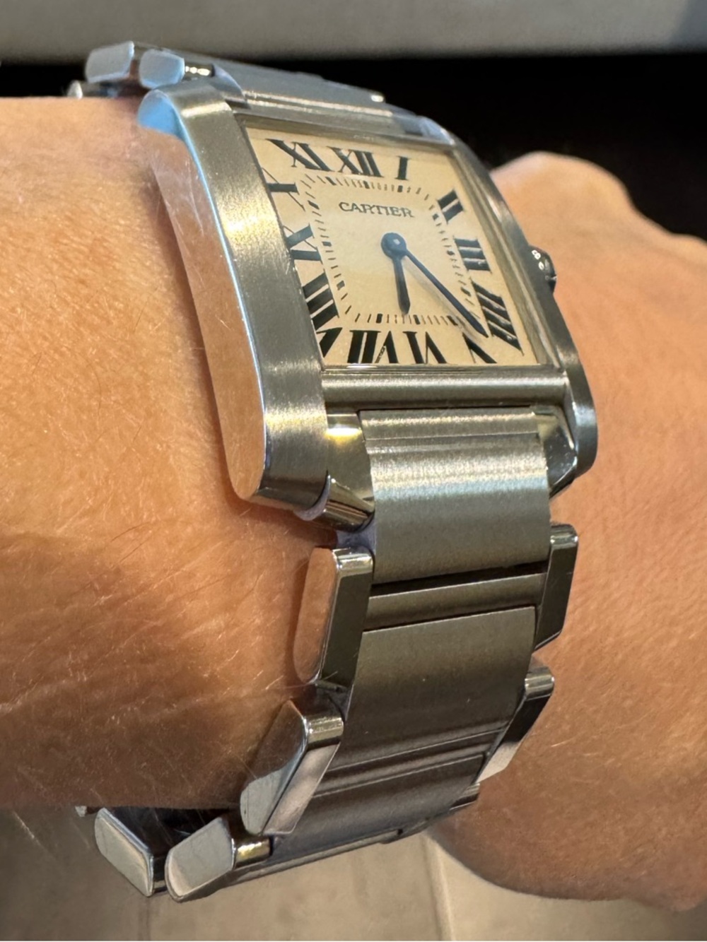 Cartier Tank Française Steel Mid Size Quartz Watch *under warranty 11/27 - Picture 8 of 16